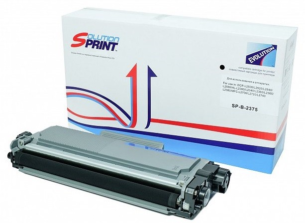 Лазерный картридж Solution Print SP-B-TN-2375 для принтеров Brother DCP-L2500DR/ DCP-L2520DWR/ MFC-L2740DWR/ MFC-L2700DNR/ DCP-L2540DNR, черный, 2600 стр.