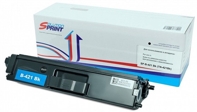 Лазерный картридж Solution Print SP-B-TN-421Bk для принтеров Brother HL-L8260CDW/ DCP-L8410CDW/ MFC-L8690CDW/ HL-L8360CDW/ MFC-L8900CDW, черный, 3000 стр.