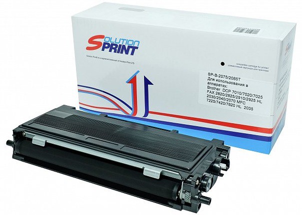 Лазерный картридж Solution Print SP-B-TN-2075/2085Т для принтеров Brother DCP-7010R/ DCP-7020/ MFC-7280/ MFC-7420R/ MFC-7820NR, черный, 2500 стр.