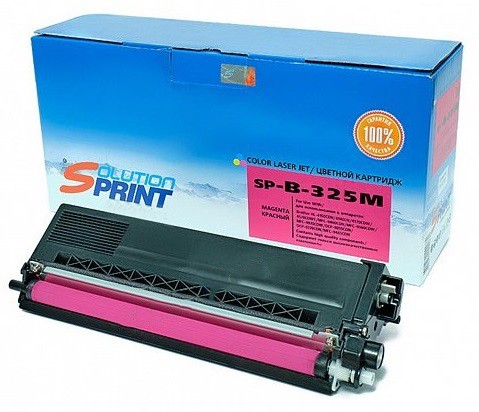 Лазерный картридж Solution Print SP-B-ТN-325M для принтеров Brother DCP-9055CDN/ HL-4140CN/ HL-4570CDW/ MFC-9465CDN/ MFC-9970CDW, пурпурный, 3500 стр.
