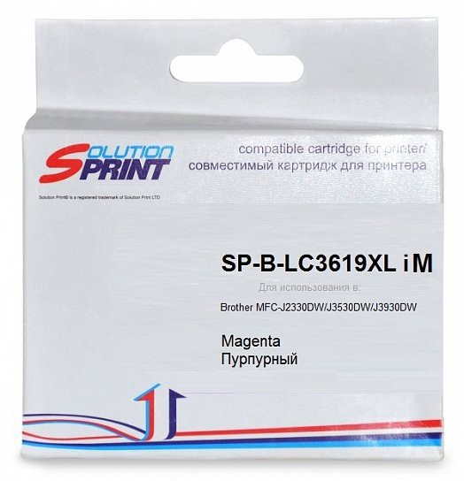 Струйный картридж Solution Print SP-B-LC-3619XL iM для принтеров Brother MFC-J3930DW/ MFC-J2330DW/ MFC-J3530DW, пурпурный, 1500 стр.