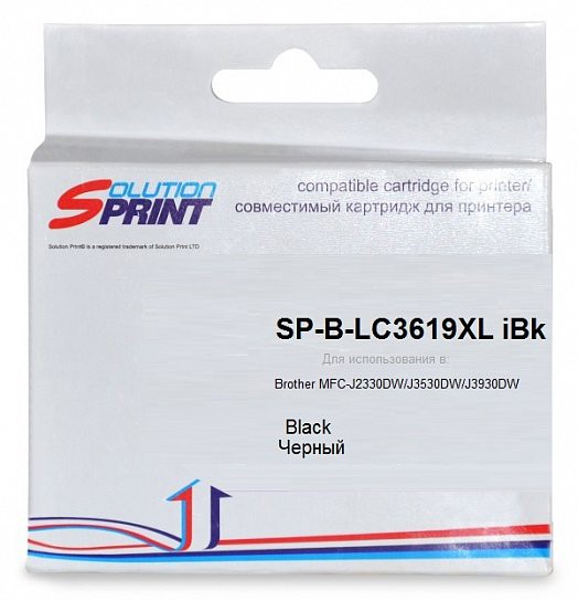 Струйный картридж Solution Print SP-B-LC-3619XL iBk для принтеров Brother MFC-J3930DW/ MFC-J2330DW/ MFC-J3530DW, черный, 3000 стр.
