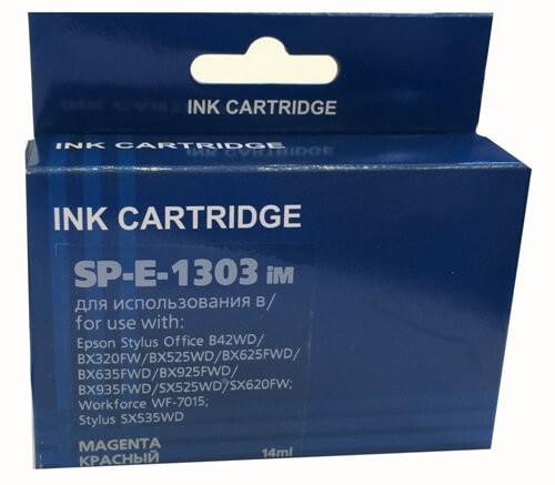 Струйный картридж Solution Print SP-E-1303iM C13T13034010/ C13T13034012 для принтеров Epson Stylus Office BX320FW/ SX525WD/ B42WD/ BX625WD/ Epson WorkForce WF-7525, пурпурный, 850 стр.