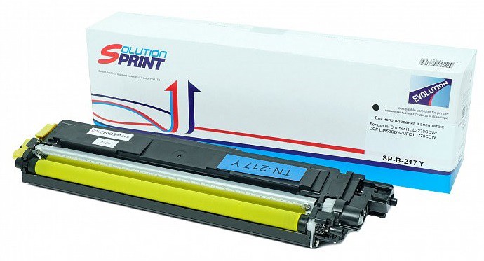 Лазерный картридж Solution Print SP-B-TN-217 Y для принтеров Brother  HL-L3230CDW/ MFC-L3770CDW/ DCP-L3550CDW, желтый, 2300 стр.