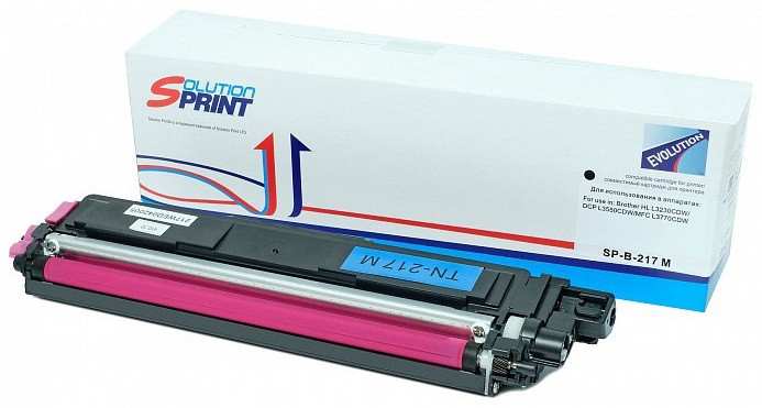 Лазерный картридж Solution Print SP-B-TN-217 M для принтеров Brother  HL-L3230CDW/ MFC-L3770CDW/ DCP-L3550CDW, пурпурный, 2300 стр.