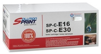 Лазерный картридж Solution Print SP-C-E16/E30 для принтеров Canon FC 100/ FC 108/ FC 120/ FC 128/ FC 200/ PC 940/ PC 941/ PC 950/ PC 980/ PC 981, черный, 4000 стр.
