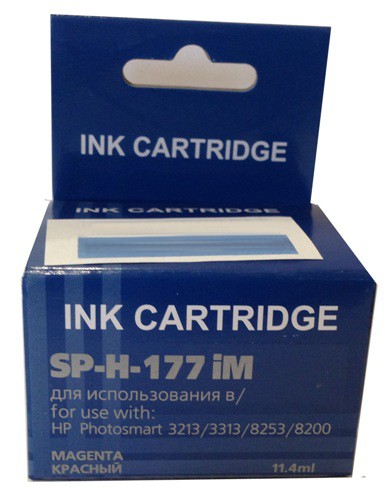 Струйный картридж Solution Print SP-H-177XL iM C8719HE для принтеров HP PhotoSmart 3213/ 8253/ C3313/ C5183/ C8183/ D7163/ D7263/ D7300/ D7363/ D7463, пурпурный, 350 стр.