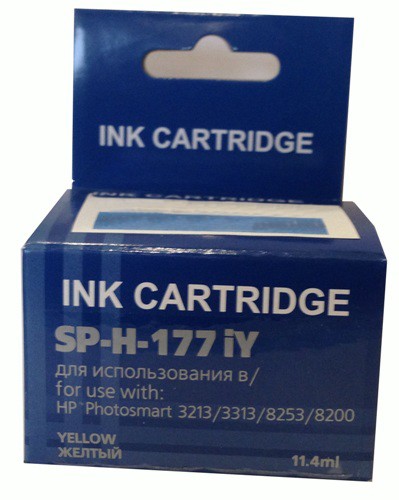 Струйный картридж Solution Print SP-H-177XL iY C8719HE для принтеров HP PhotoSmart 3213/ 8253/ C3313/ C5183/ C8183/ D7163/ D7263/ D7300/ D7363/ D7463, желтый, 350 стр.
