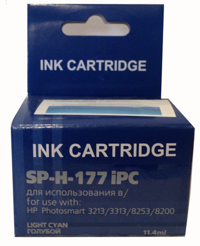 Струйный картридж Solution Print SP-H-177XL iPC C8719HE для принтеров HP PhotoSmart 3213/ 8253/ C3313/ C5183/ C8183/ D7163/ D7263/ D7300/ D7363/ D7463, голубой, 350 стр.
