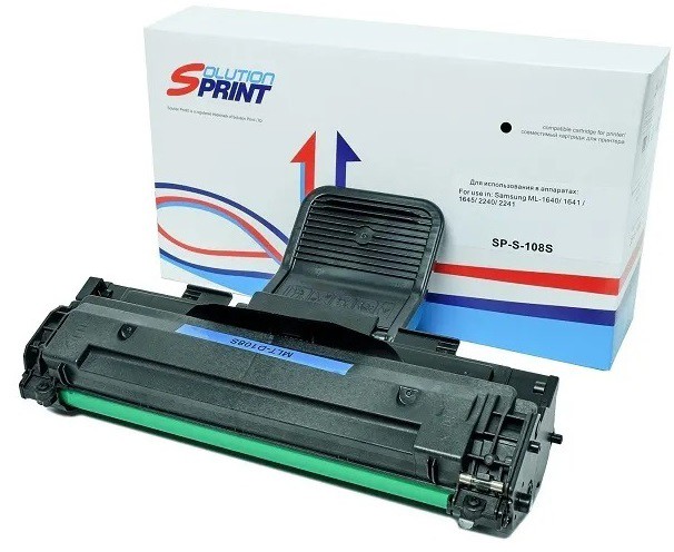 Лазерный картридж Solution Print SP-S-108S (ML-D108S) для принтеров Samsung ML 1640/ ML 1641/ ML 1645/ ML 2240/ ML 2241, черный, 1500 стр.