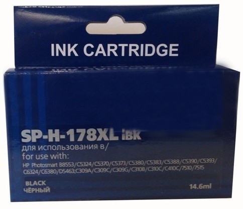 Струйный картридж Solution Print SP-H-178XL iBk CN684HE для принтеров HP DeskJet 3070A/ PhotoSmart 5510/ 5520 e-All-in-One/  Premium C309c/ C310b/ Fax C410c/ 5515, черный, 550 стр.