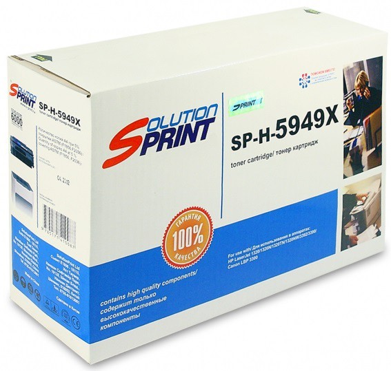 Лазерный картридж Solution Print SP-H-5949X (49X)/ 7553X (53X) для принтеров HP LaserJet 1320/ 3390/ 3392/ M2727nf/ M2727nfs/ P2014/ P2015, черный, 7000 стр.
