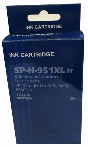 Струйный картридж Solution Print SP-H-951XL iY CN048AE для принтеров HP OfficeJet Pro 251dw/ 276dw/ 8100/ 8600/ 8600/ 8610/ 8620, желтый, 1500 стр.