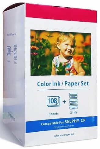 Струйный картридж  Solution Print SP-C-KP108IN для принтеров Canon CP100/  SELPHY CP710/ SELPHY CP810/ SELPHY CP800/ SELPHY CP1300, цветной + фотобумага, 108 стр.
